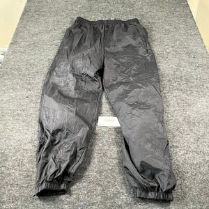 Vintage MacGregor Track Pants Mens XL Black Nylon Elastic Waist Tapered Leg